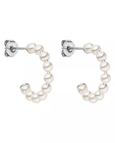 Purelei Schmuck PURELEI® Pure Soul Ohrringe, Wasserfeste Perlenohrringe für Damen, Elegante Creolen mit Perlen aus Edelstahl, Geschenke für Damen