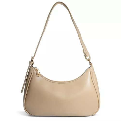 Hoxis Taschen & Rucksäcke Damen Crescent Schultertasche Vegan Leder Kette Crossbody Bag Convertible Handtasche