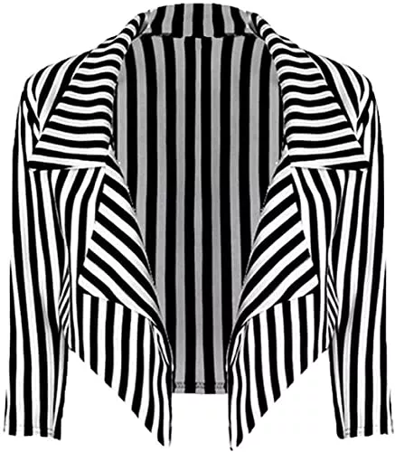 WearAll Blazer WearAll Damen Plus Freigestellte Wasserfall Blazer Damen Gestreift Druck Collared Geöffnet - 44-54