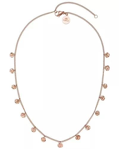 Purelei Schmuck Purelei® Malihini Kette – Verstellbare Damen Kette 35-40 cm – Wasserfest & Langlebig aus Edelstahl – Elegante Halskette mit geprägten Coins im orientalischem Flair