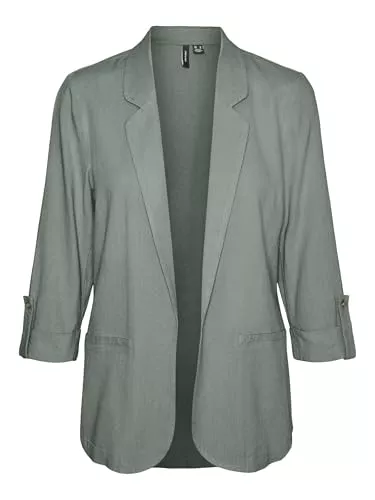 VERO MODA Blazer VERO MODA Damen Legeres Blazer Jackett mit Dreiviertel Arm Leichter Sakko Eleganter Business Shacket