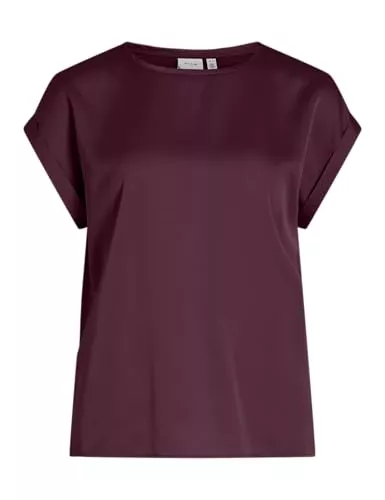Vila T-Shirts Vila Damen Viellette S/S Satin Top-Noos Kurzarmbluse