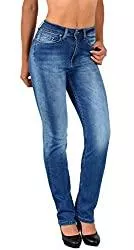Elara Jeans ESRA Damen Straight Fit Jeans Hose Damen Jeanshose gerader Schnitt bis Übergröße G700