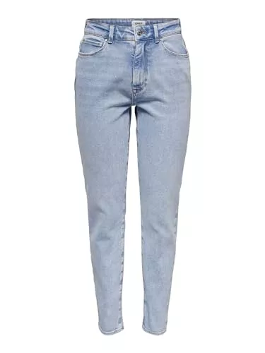 ONLY Jeans ONLY Female Mom Jeans ONLEMILY Ankel Hohe Taille Gerade geschnitten Jeans