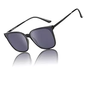DUCO Sonnenbrillen & Zubehör DUCO Sonnenbrille für Damen Polarisiert Sonnenbrille mit UV400 Schutz Vintage Klassisch Runde Metall Rahmen Leichtgewicht Übergroß Sonnenbrillen W016