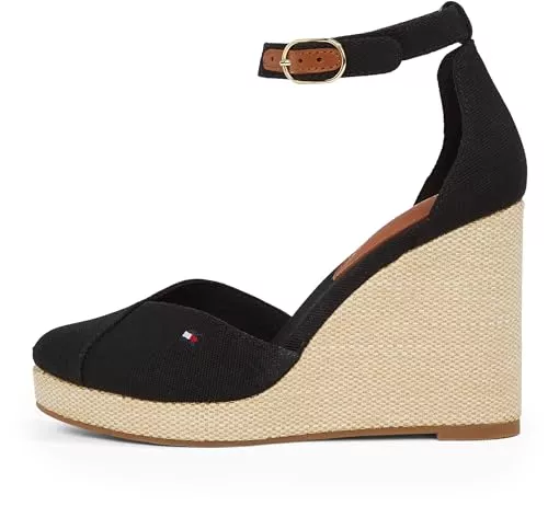TOMMY HILFIGER Sandalen & Slides TOMMY HILFIGER Damen Flag High Wedge Espad Closed Toe Fw0fw08494 Keil-Espadrilles
