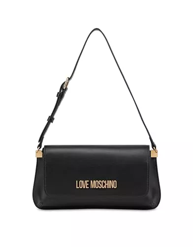Love Moschino Taschen & Rucksäcke Moschino Borsa donna Love piatta a spalla in ecopelle nero BS25MO37 JC4058PP1MLO0000