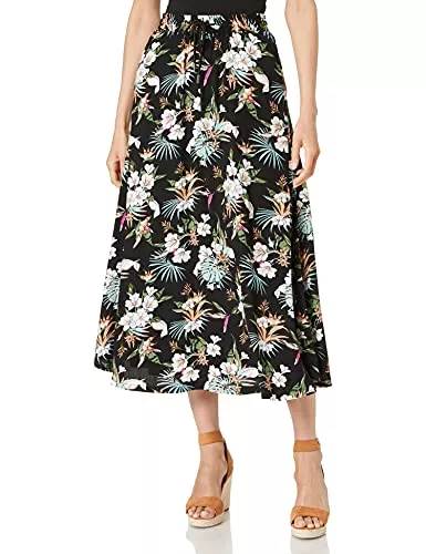 Urban Classics Röcke Urban Classics Damen Rock Viscose Midi Skirt, langer Rock aus Viskose für Frauen, in vielen Farben erhältlich, Größen XS - 5XL