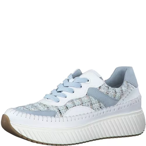 MARCO TOZZI Sneaker & Sportschuhe MARCO TOZZI Damen Plateau Sneaker mit Hahnentrittmuster Elegant