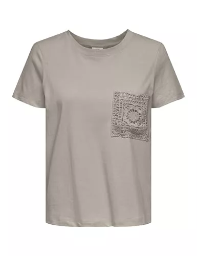 JdY T-Shirts JdY Damen Jdyselma S/S Crochet Pocket Top JRS