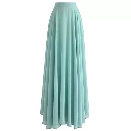 Chicwish Röcke CHICWISH Damen Zeitloser Favorit Chiffon Maxi Abschlussball Party Rock