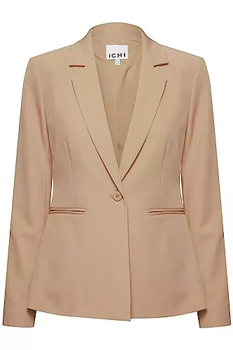 ICHI Blazer ICHI IHLEXI BL Damen Blazer Kurzblazer Jacke EIN-Knopf-Blazer mit Stretch und Reverskragen