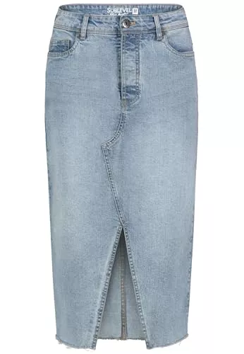 Sublevel Röcke Sublevel Jeansrock Rock Jeans Langer Schnitt Maxi Regular Fit Stretch Denim