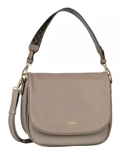 Gabor Taschen & Rucksäcke Gabor Damen Saddle Bag Schultertasche Baila Taupe Kunstleder