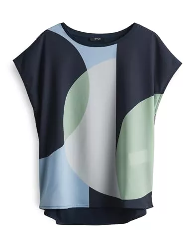 OPUS T-Shirts OPUS Damen Kurzarmshirt | Shirt Saloma Print Regular aus Material Mix