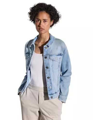 Street One Jacken Street One Damen Jeansjacke im Bleached-Look
