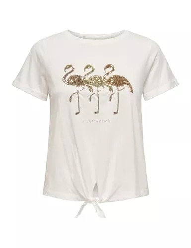 ONLY T-Shirts ONLY Damen Onldora S/S Knot Fold-Up Top JRS