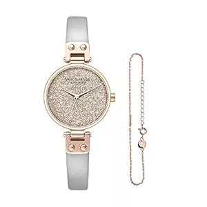 VICTORIA HYDE Uhren VICTORIA HYDE Schlichte Elegante Damenuhr Analoges Quarzwerk Lederarmband Edelstahl Mesh Band