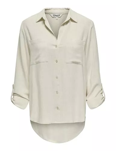 ONLY Langarmblusen ONLY Damen Bluse ONLYASMIN-Siesta LS LI BL Shirt - Relaxed Fit XS S M L XL