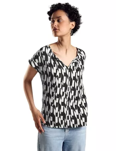 Street One Kurzarmblusen Street One Damen Materialmix-T-Shirt