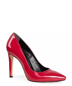 Michael Soul High Heels Michael Soul Lucia Stiletto Pumps I Damen & Herren Pumps I Elegante High Heels aus Kunstleder mit Hochglanz-Finish I Bequem und zeitlos I 10cm Absatz EUR 36 - EUR 46 I Rot