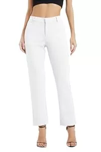 EXCHIC Hosen EXCHIC Damen Business Gerade Bein Elastischer Bund Anzug Hosen Casual Komfortabel Bootcut Freizeithose mit Taschen