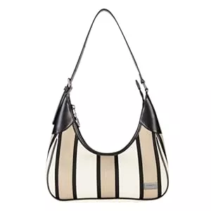 DOMAT Taschen & Rucksäcke DOMAT Damen Umhängetasche, Women's Handbags & Shoulder Bags,Streifen Halbmondtasche tote bag,Moderne mode-designer handtasche