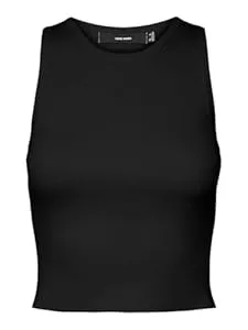 VERO MODA Tops VERO MODA Damen Vmginny Sl O-Neck Crop Top Noos Stricktop