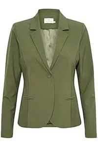 KAFFE Blazer KAFFE Damen Women's Single Breasted Notch Lapel Slim Fit Hip Length Blazer