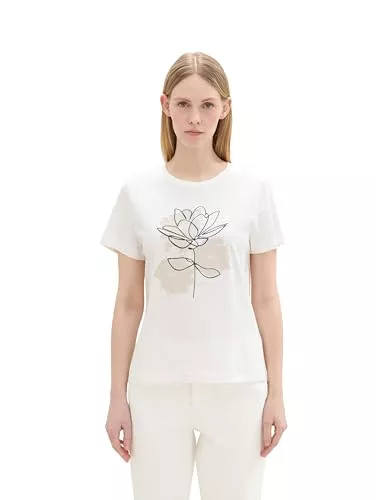 TOM TAILOR T-Shirts TOM TAILOR Damen T-Shirt aus Bio-Baumwolle mit Print