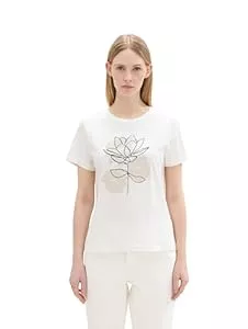 TOM TAILOR T-Shirts TOM TAILOR Damen T-Shirt aus Bio-Baumwolle mit Print