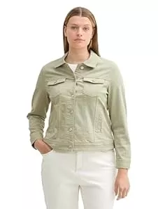 TOM TAILOR Jacken TOM TAILOR Damen Plussize Basic Colored Jeansjacke