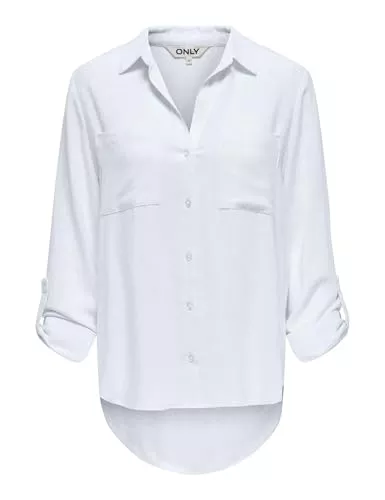 ONLY Hemdblusen ONLY Damen Bluse ONLYASMIN-Siesta LS LI BL Shirt - Relaxed Fit XS S M L XL