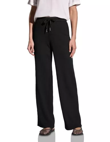 Street One Hosen Street One Damen Wide Leg Hose mit Struktur