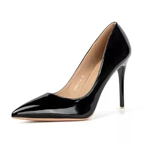 qibusleen High Heels qibusleen Damen Patent Leder Pointy Toe Smart Büro Arbeit Gericht Schuhe Sexy Stiletto High Heels für Frauen Braut Hochzeit Party Dressy Pumpen Schuhe Slip On