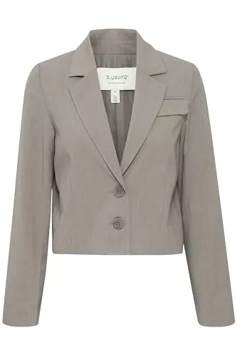 b.young Blazer b.young BYDANTA SH Blazer 4 Damen Blazer Jackenblazer glattes Futter Reverskragen 64% Polyester, 32% Viskose, 4% Elasthan Loose fit