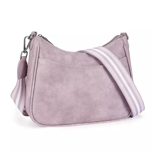 APHISON Taschen & Rucksäcke APHISON Klein Crossbody Bag mit Breitem Gurt Schultertasche Umhängetasche Damen veganem Leder Handtasche Tasche mit Abnehmbarem Schultergurt Kartenschlitz Reisetasche