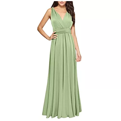 Generic Abendkleider Abendkleider Lang Für Hochzeit Damen Elegant A-Linie Abendkleid Ballkleider Sexy Rückenfreies Multiway Bandage Wickelkleid Brautjungfernkleider Abschlusskleid, Partykleid, Zeremonie-Kleid