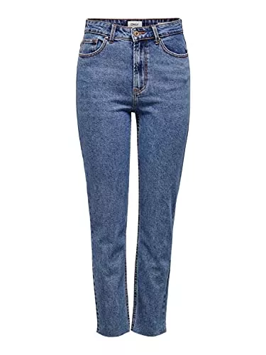 ONLY Jeans ONLY Female Straight-Fit Jeans ONLEMILY Hohe Taille Gerade geschnitten Jeans