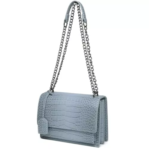 cotwoco Taschen & Rucksäcke cotwoco Crossbody Bag Damen - Kleine Umhängetasche Damen - Kette Schulterriemen Abendtasche, Damen Reisepass Handytasche mit Kartenschlitz PU Leder Handtasche