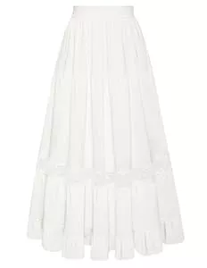 Belle Poque Röcke Belle Poque Damen Viktorianischer Rock Vintage Hohe Taille Mit Spitze A Linie Rüschenrock
