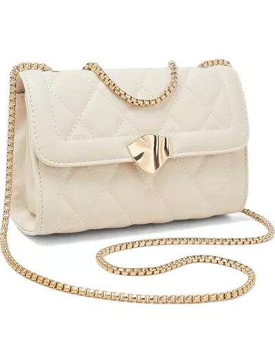 FOXLOVER Taschen & Rucksäcke Trachtentasche damen, Umhängetasche damen klein, Damen-umhängetaschen klein, Old money style damen tasche, Gesteppte tasche mit 3 fächern, für Dating, Einkaufe, Bankett