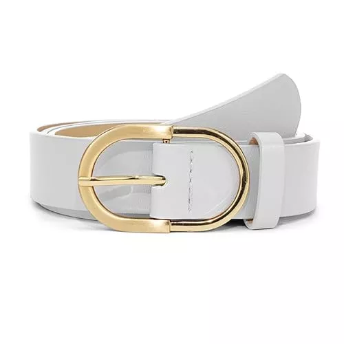 Udekit Gürtel Udekit Damen Leder Gürtel für Kleider, Jeans, Hosen, Modischer Gold Schnallen Gürtel für Mädchen und Damen