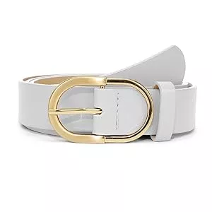 Udekit Gürtel Udekit Damen Leder Gürtel für Kleider, Jeans, Hosen, Modischer Gold Schnallen Gürtel für Mädchen und Damen