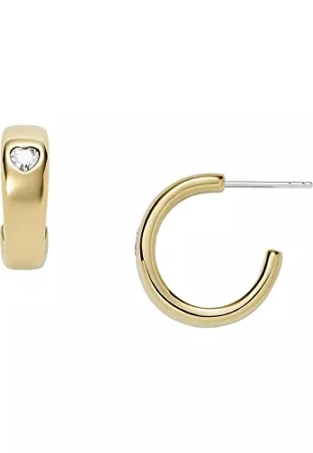 Fossil Schmuck Fossil Damen Edelstahl oder Semi-Edelstein mit Lock Back Verschluss Ohrringe