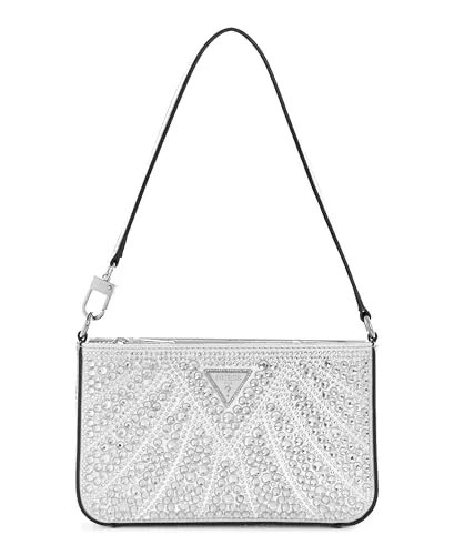 GUESS Taschen & Rucksäcke GUESS Beauvoir Mini Top Zip Shoulder Bag Silver
