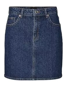 VERO MODA Röcke VERO MODA Damen Mini Jeans Rock VMTessa kurzer Damenrock mit Taschen