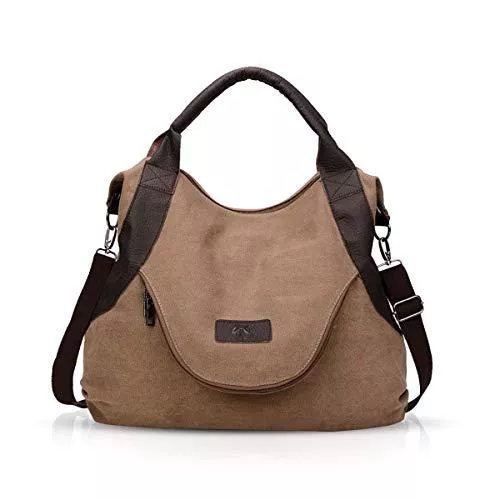 NICOLE &amp; DORIS Taschen & Rucksäcke NICOLE &amp; DORIS Damen Canvas Handtasche Segeltuch Taschen Schultertasche Damen Henkeltasche Hobo Tasche Umhängetasche