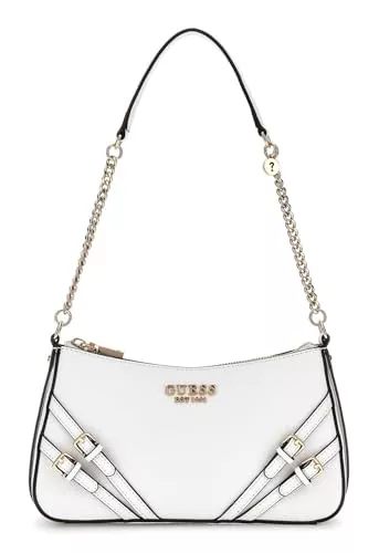 GUESS Taschen & Rucksäcke GUESS Bramina Top Zip Shoulder Bag White