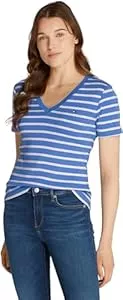 Tommy Hilfiger T-Shirts Tommy Hilfiger Damen T-Shirt Kurzarm New Slim Cody V-Ausschnitt